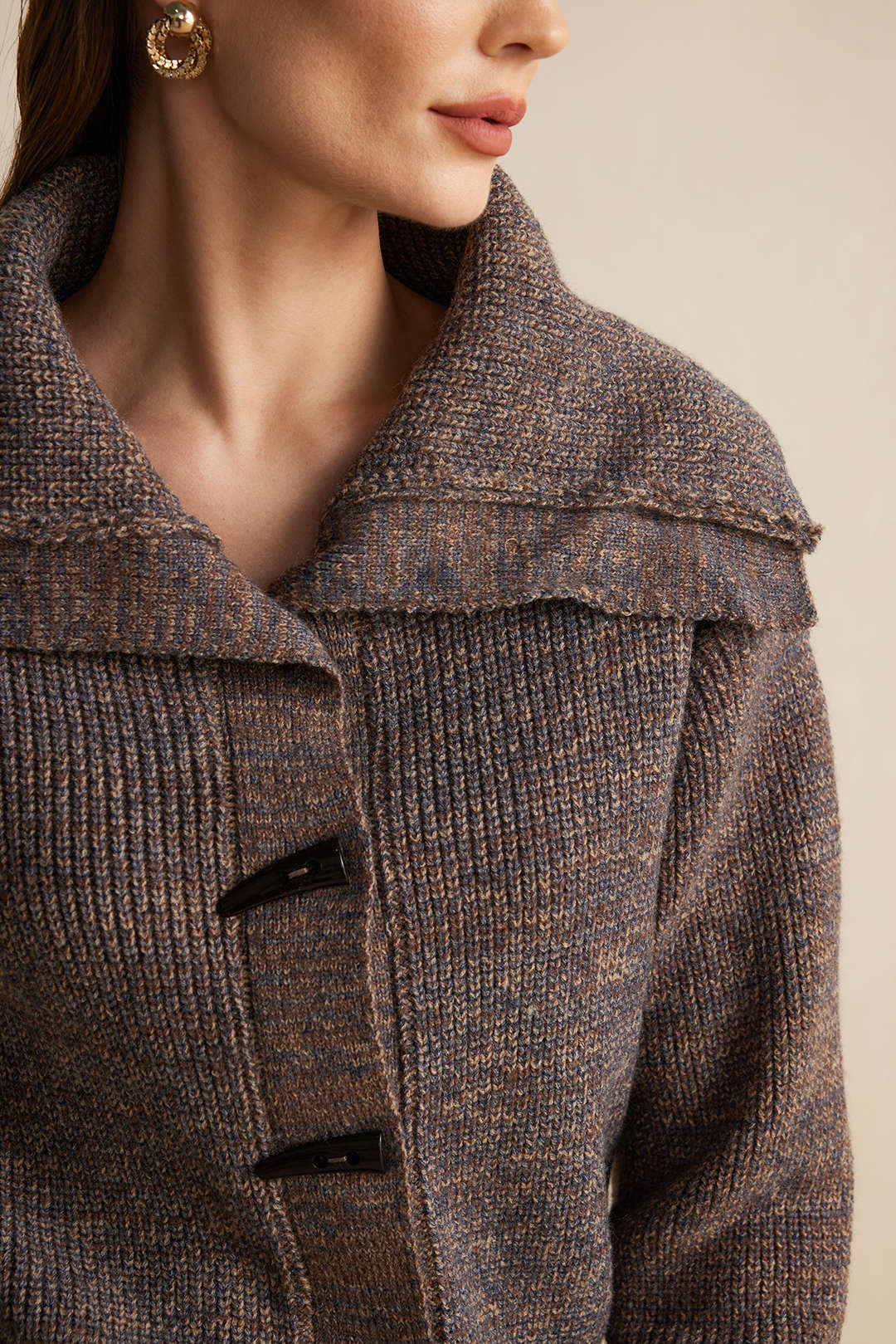 Col | Strickknopf Langarm-Cardigan