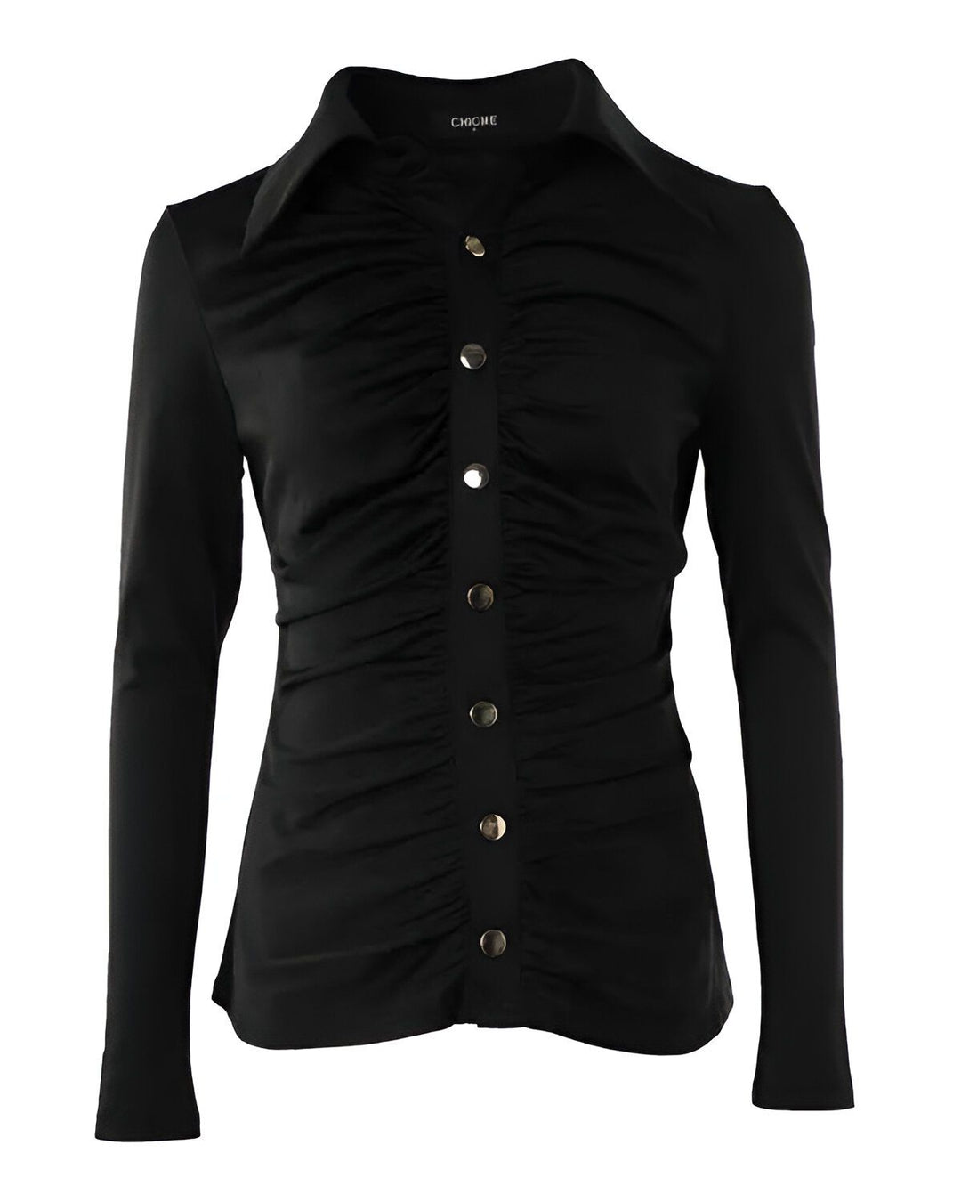 Sandra | Bluse mit Rüsche und langen Ärmeln