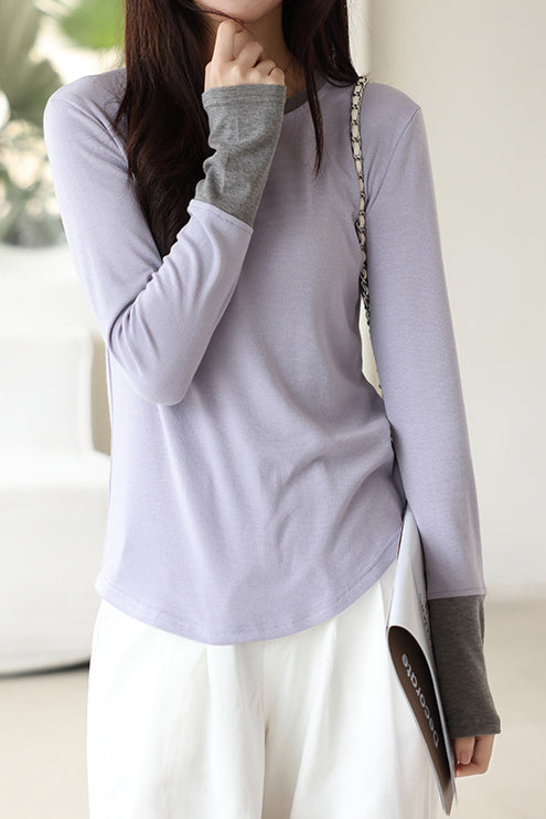 Gestrickter Pullover im Fake-Zweiteiler