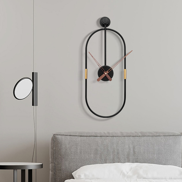 Ovaal WandUhr 38x14 Cm