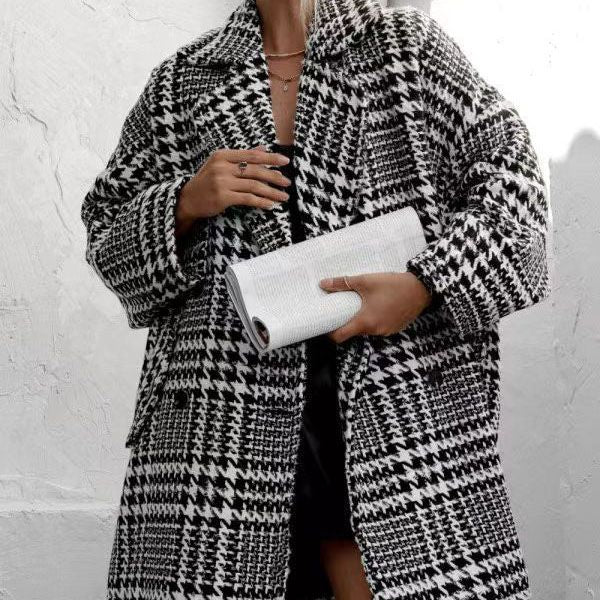 Klassisch kariert muster lose lässige Jacke