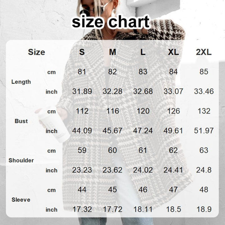 Klassisch kariert muster lose lässige Jacke