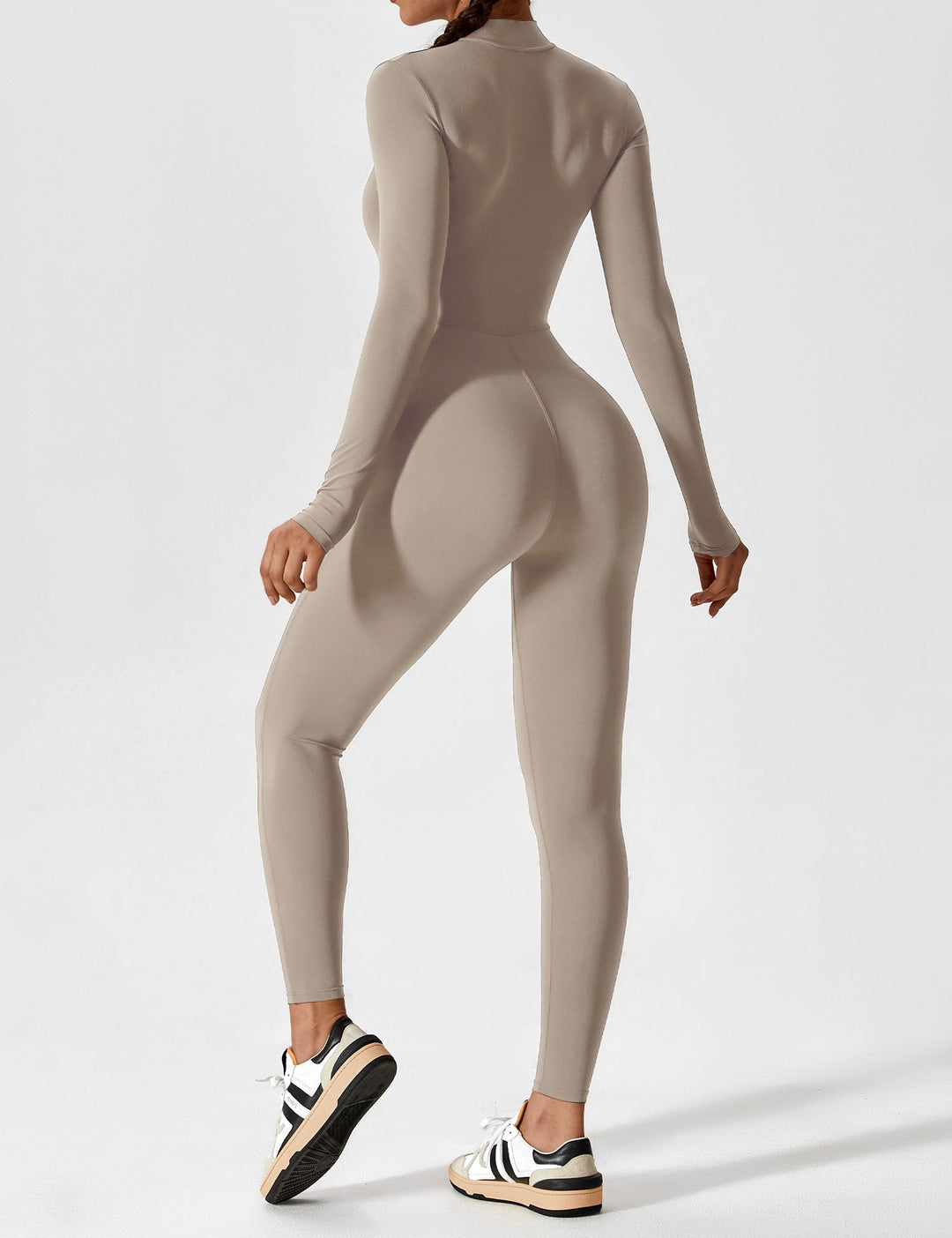 GYMpack | Jumpsuit mit langen Ärmeln/kurzen Ärmeln und Reißverschluss