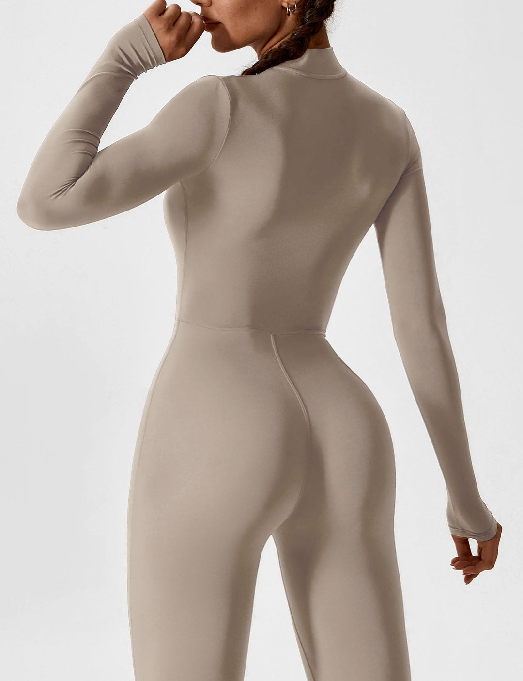 GYMpack | Jumpsuit mit langen Ärmeln/kurzen Ärmeln und Reißverschluss