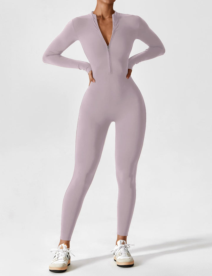 GYMpack | Jumpsuit mit langen Ärmeln/kurzen Ärmeln und Reißverschluss